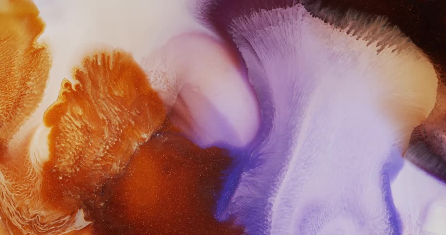 Abstract shiny and fluid pearl inks flowing background