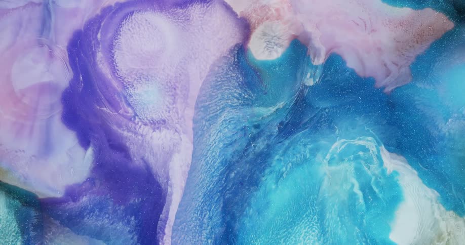 Space like abstract of flowing liquid metallic inks