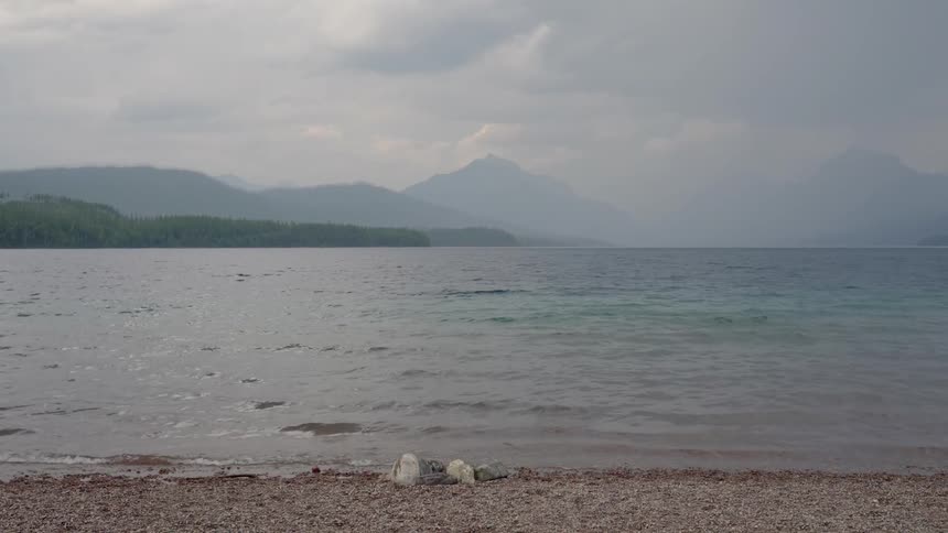 Seaside landscape with calm waves