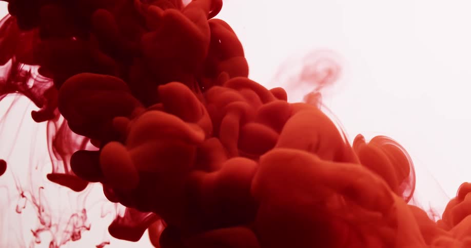 Abstract red ink in motion