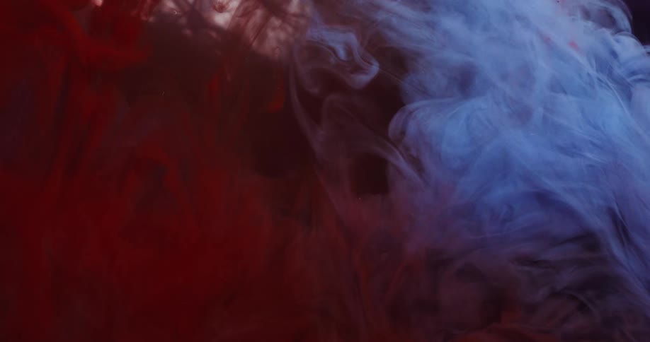 Colored smokes blending in an abstract way