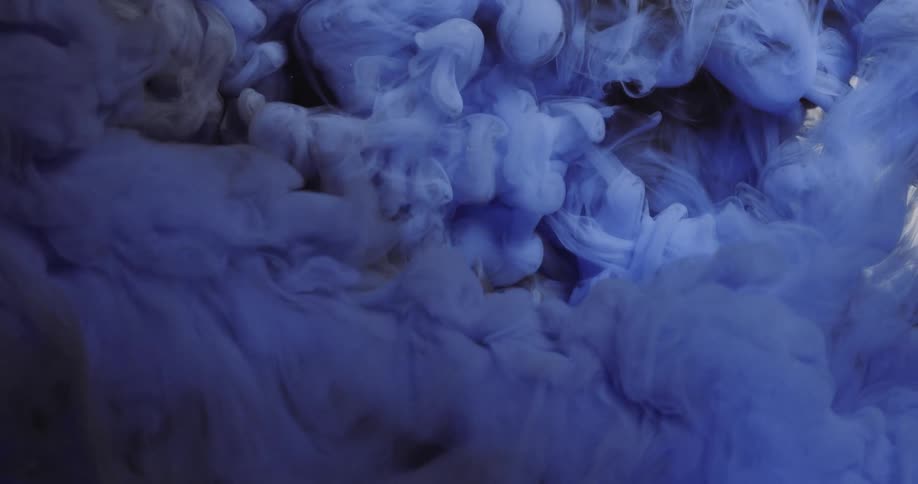 The two shades of blue smoke mix