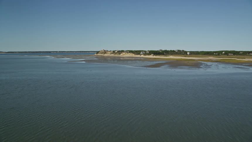 The ocean leads to an island
