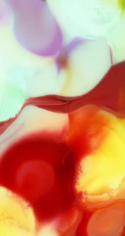 Smoothly flowing abstract inks on a vertical background