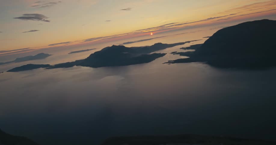 The sun is setting on the islands
