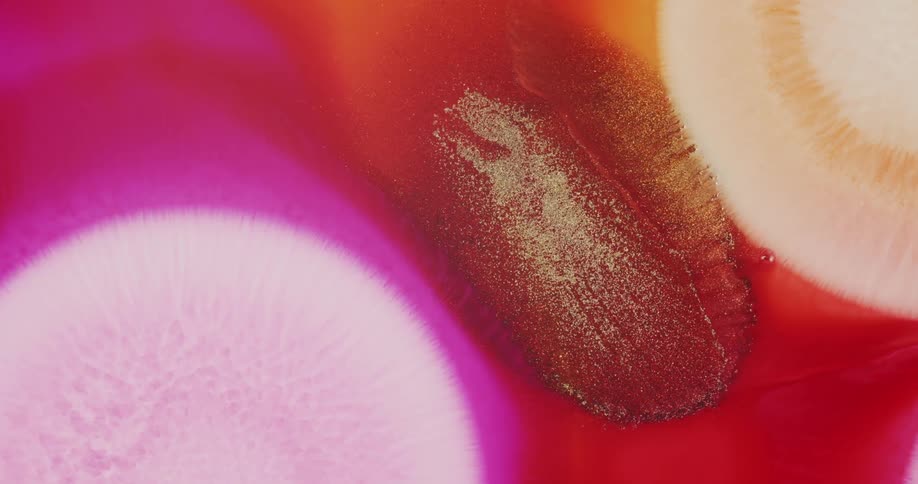 Colorful abstract liquid ink art flowing and mixing