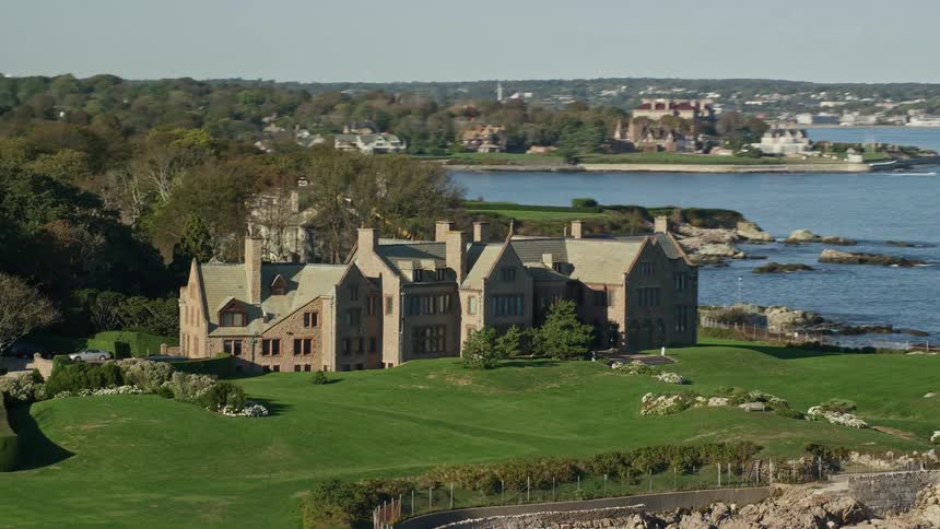 Aerial view of rough point museum