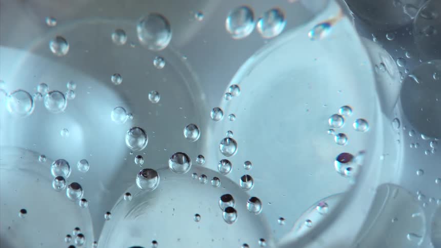 Large and small bubbles move around
