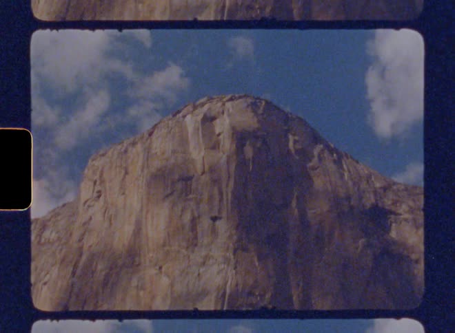 Peak of a mountain on a sunny day