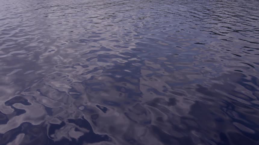Slight ripples show in the dark body of water