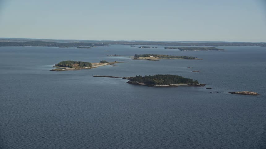 An archipelago of islands in the middle of a large ocean