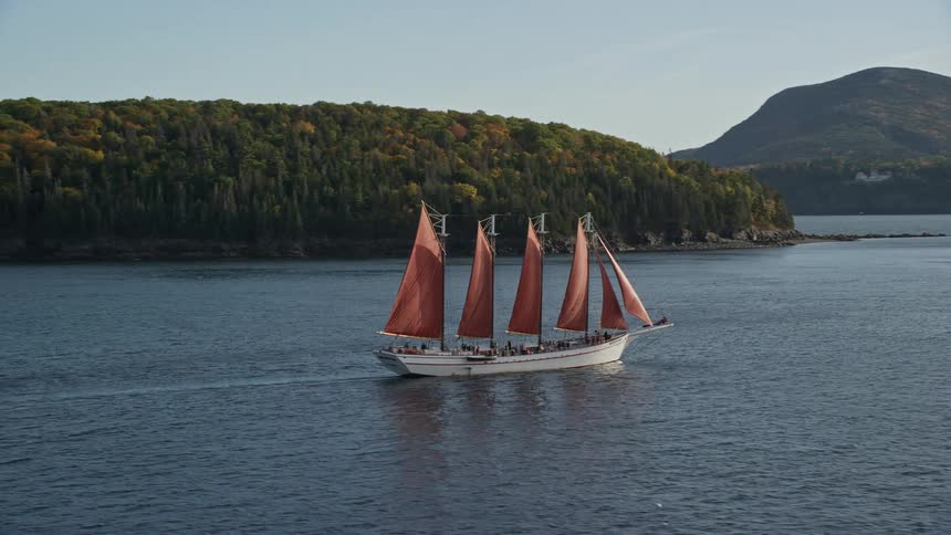 Sailboat on the open sea