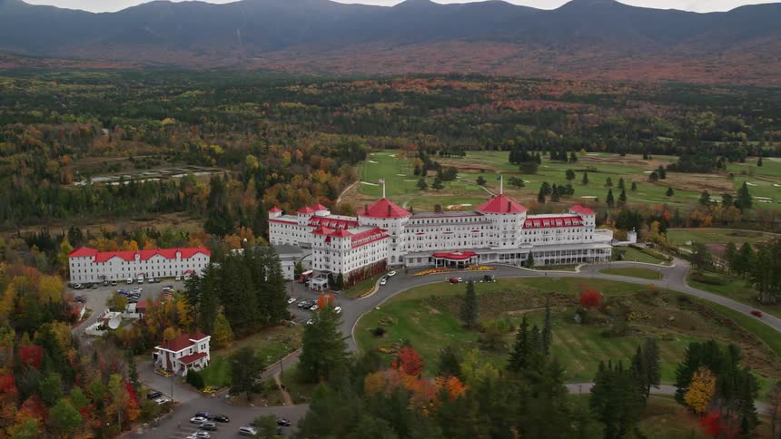 Aerial view of the mount washington hotel in bretton woods