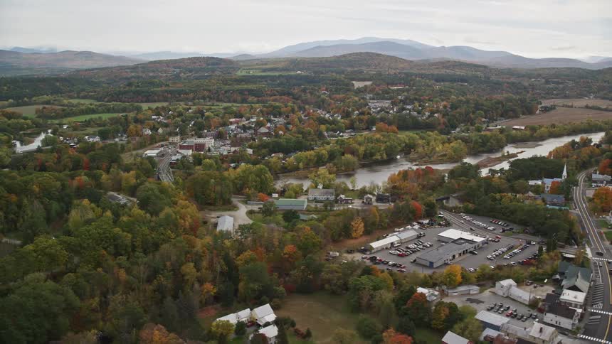 A river runs through the town