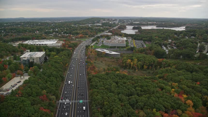 Traffic is running on the highway