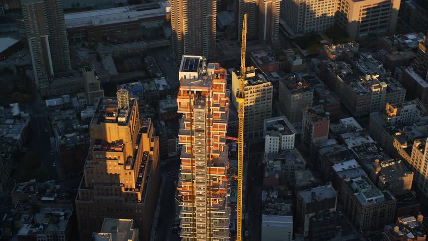 Aerial view of 56 leonard apartment building