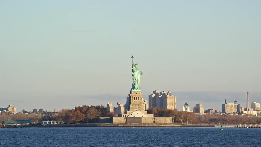 Statue of liberty tourist monument in new york