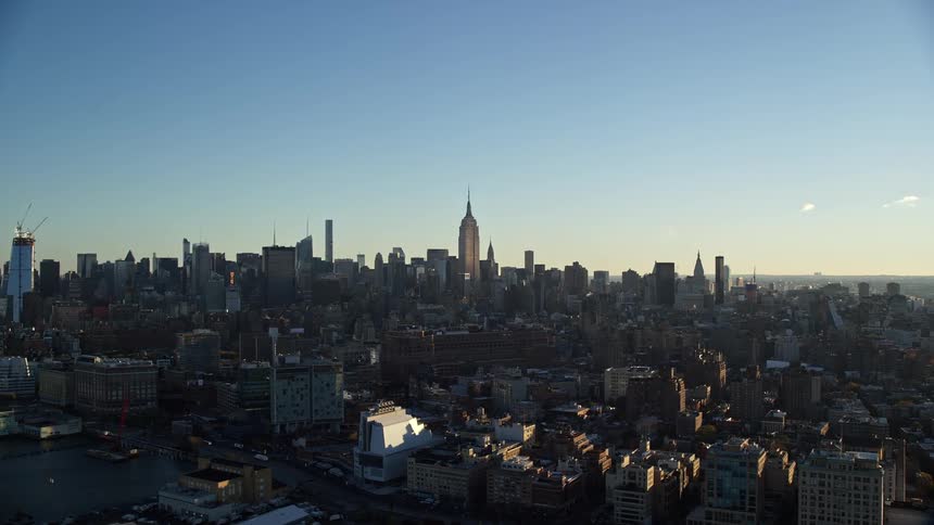 Aerial view of the new york skyline