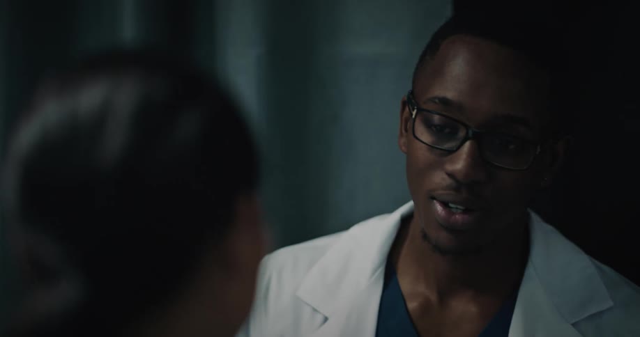 Patient greets doctor then talks to him during medical checkup