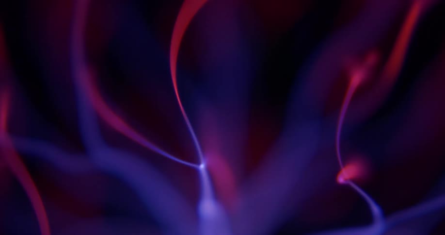 Special effect of abstract purple lights in a magnetic pattern