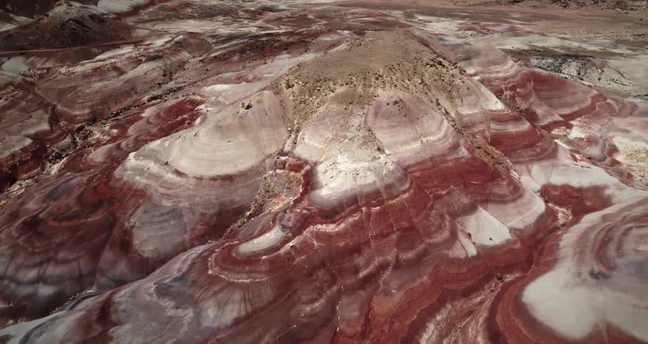 A region with many rock formations shaped like hills