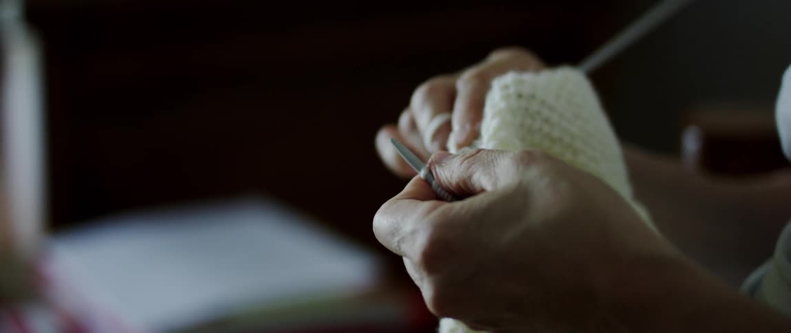 A clip of a knitting process