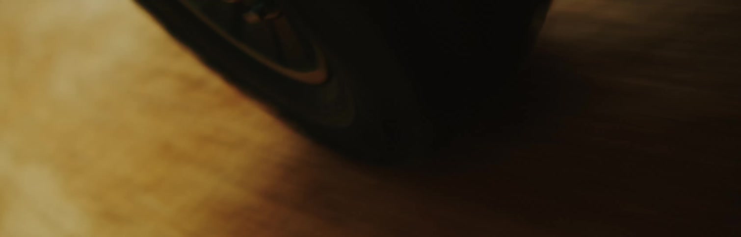 Closeup of a small wheel in motion