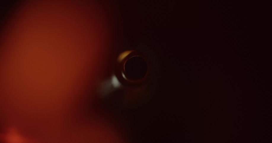 Light reflecting on the inside of a tube or pipe