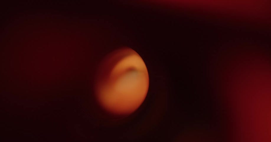 Abstract beam of light inside a funnel