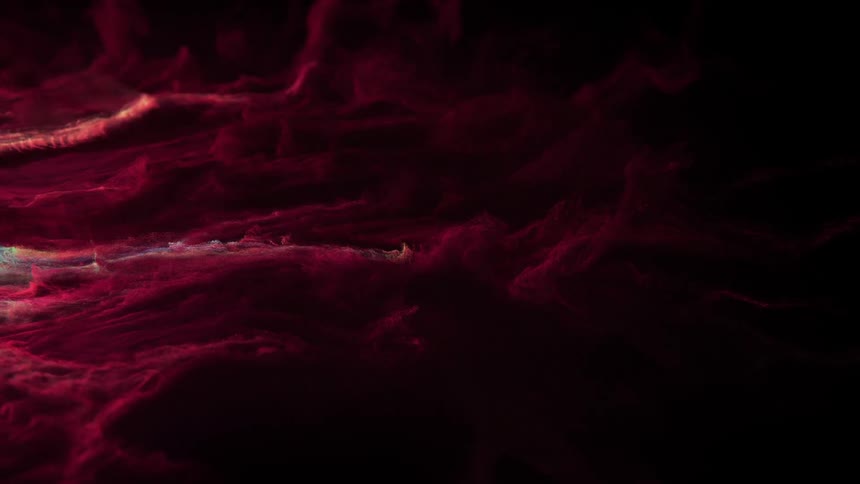 The red smoke flows in the artwork