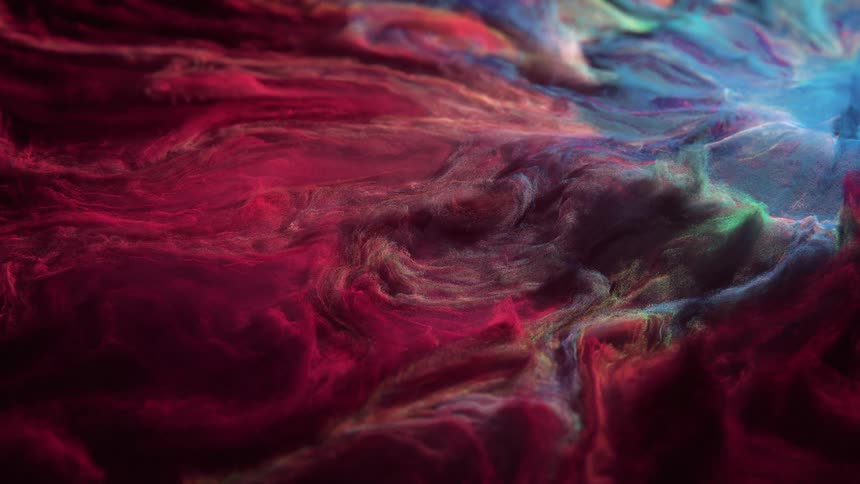 The different colored smoke moves around