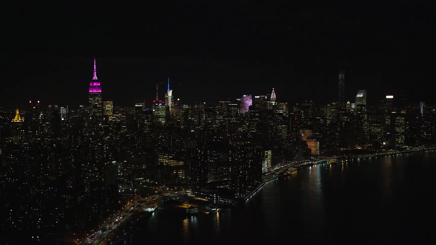 Skyline of a metropolitan city close to the sea