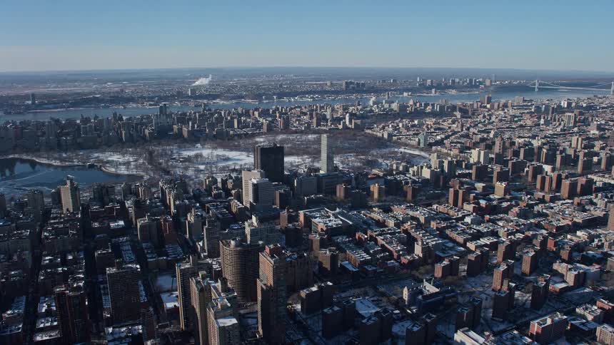 Residential area with highrise buildings in new york city