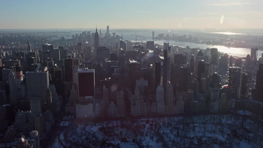 Buildings in a metropolitan area during sunset