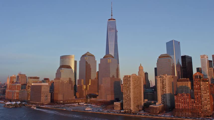 Aerial view of the new york city skyline