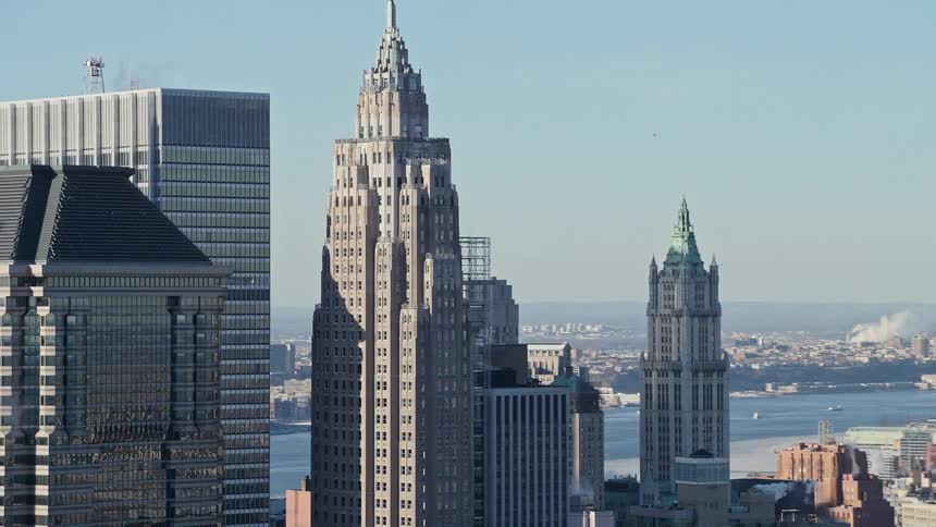 View of buildings and skyscrapers in a metropolis