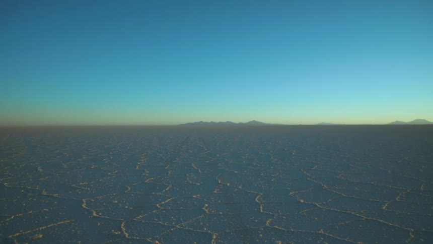 The desert is long and flat