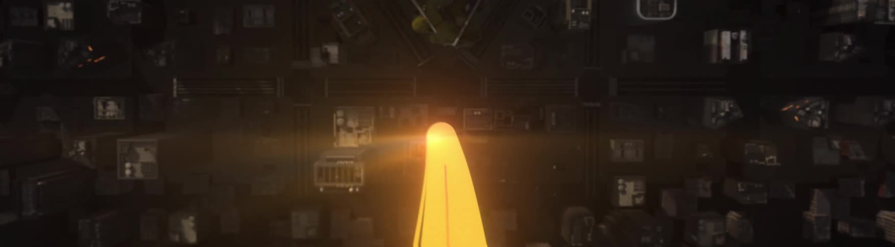 A light is falling in the animation