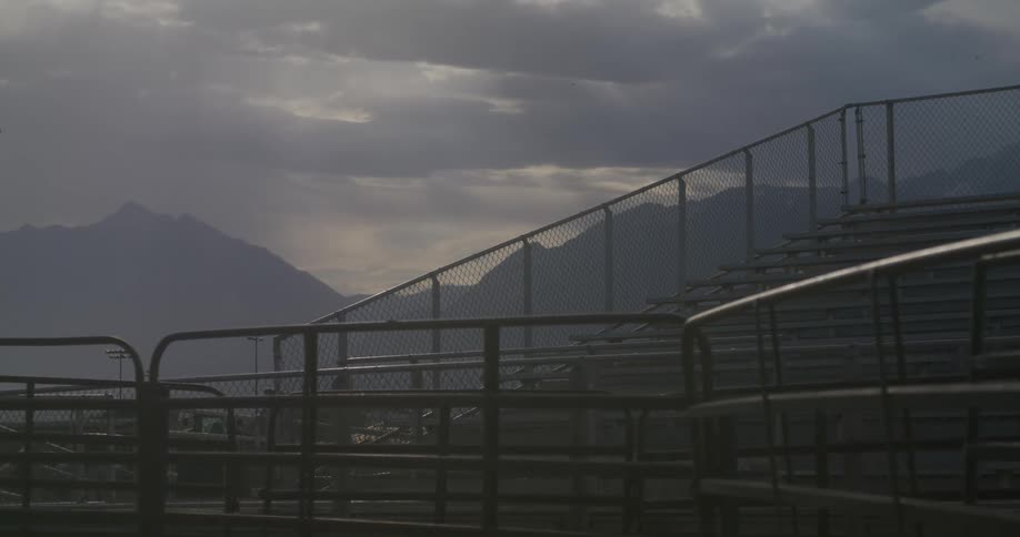 A clips of a stadium stand