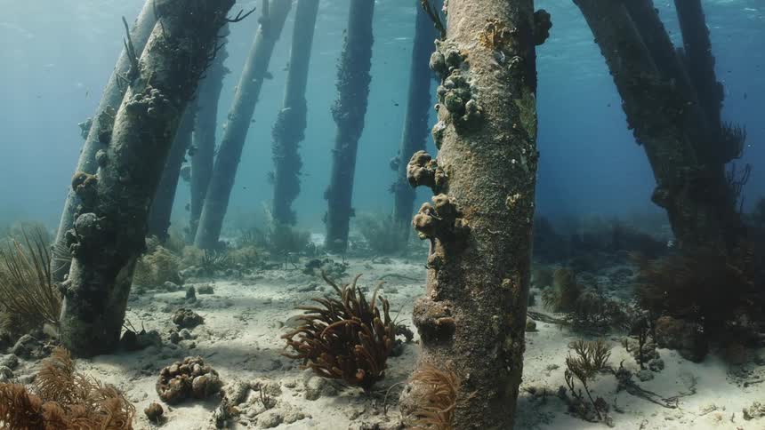 Fungal structures at the bottom of the ocean