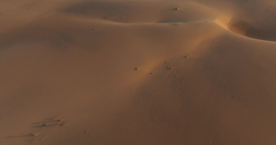 Aerial panorama of the ground in a desert