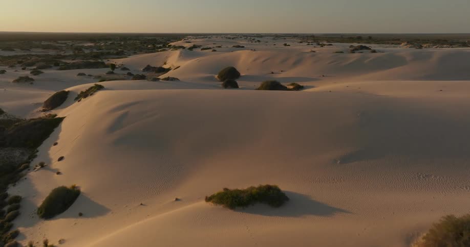 A clip of a desert with few weeds