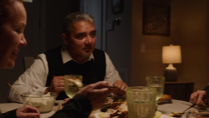 A family dining together