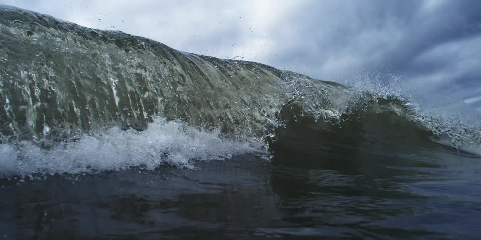 A large ocean wave breaking