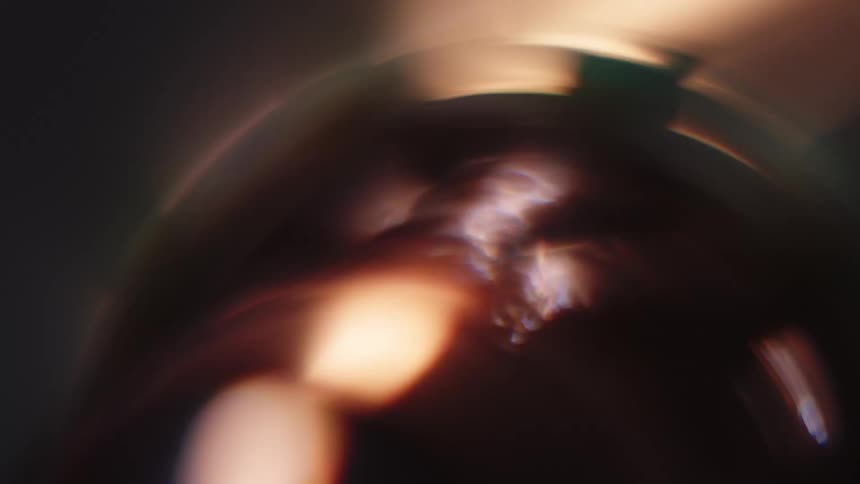 Extreme closeup of an abstract spinning object