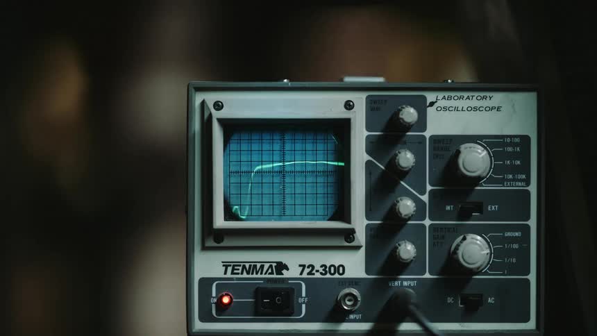 Electronic device with unstable waves passing on the screen
