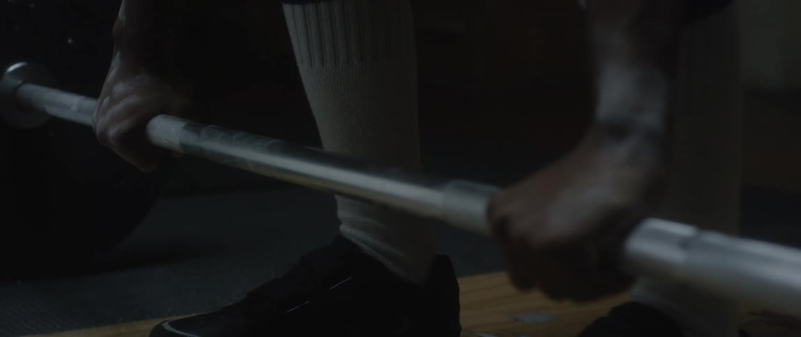 A person is lifting weights