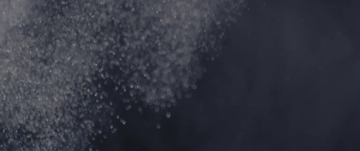 Dust particles in space moving around