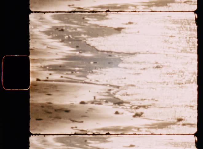 Waves slowly enter the shore