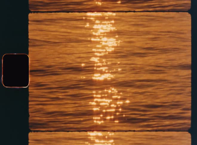 Sunlight reflects from small ocean waves